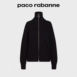 Paco Rabanne Elegant Black Zip-Up Jacket